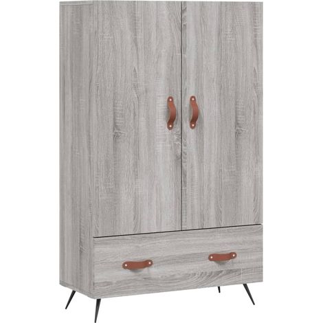 Credenza credenza cassettiera mobile contenitore organizer cucina soggiorno soggiorno alto Sonoma 69,5 x 31 x 115 cm pannelli compositi grigio 020035400