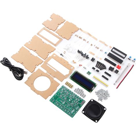 Radio FM DIY 87 à 108 MHz, récepteur radio numérique avec écran LCD et voyant LED clignotant, pièces détachées pour projets éducatifs (1/5)