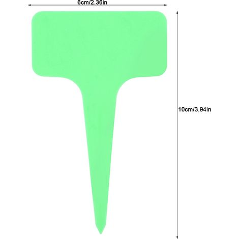 Étiquettes Marqueurs T PVC pour Semis et Pots Ensemble de 50 Coloris Vert (6x10 cm) (1/5)