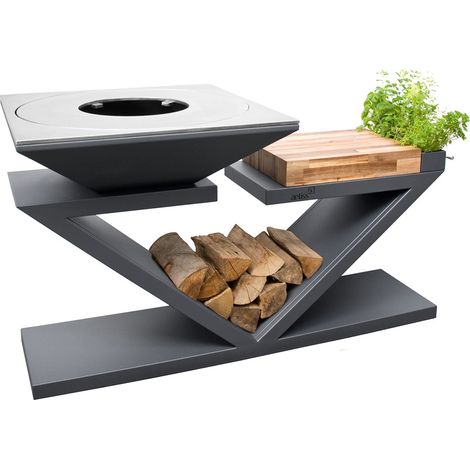 Brasero G5 Graphite plaque de cuisson acier inoxydable alimentaire - Artiss