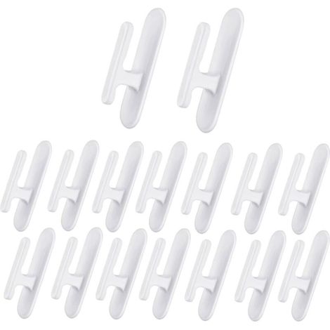 Bardusch - 16pcs Pruisible Auto-adhésif Rideau Cordon De Ensemble Kits Polyvalent Pour Les Rideaux Fenêtre BLAIN (1/3)