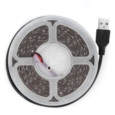 5m Ruban LED USB 5V Alimenté Bande Lumière Adhésif Fort Ruban Lumineux pour Chambre Cuisine Décoration Maison