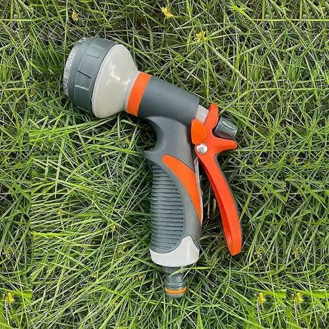 Functional Garden Hose Nozzle Garden Watering Car Wash Adjustable Glue Spray Water Gun TPR Drop Corrosion Resistant (1/5)