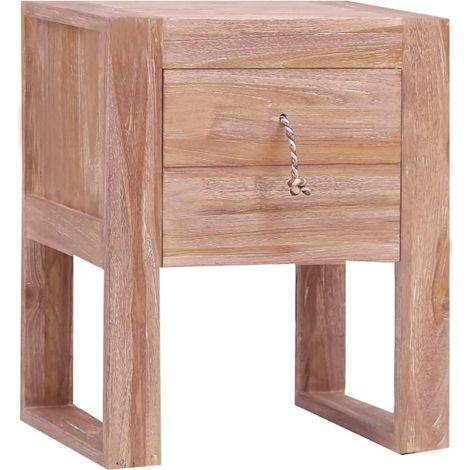 Nachttisch 40 x 30 x 50 cm Teak Massivholz vidaXL (1/5)