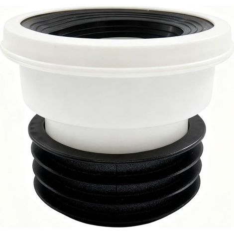 Raccordo dritto per tazza del WC, raccordo da 4" per tubo di scarico del WC, giunto rigido corto per WC sospesi, tubo di scarico per un'efficiente gestione dei rifiuti del WC (1/5)