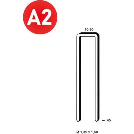 Agrafes L-45 inox