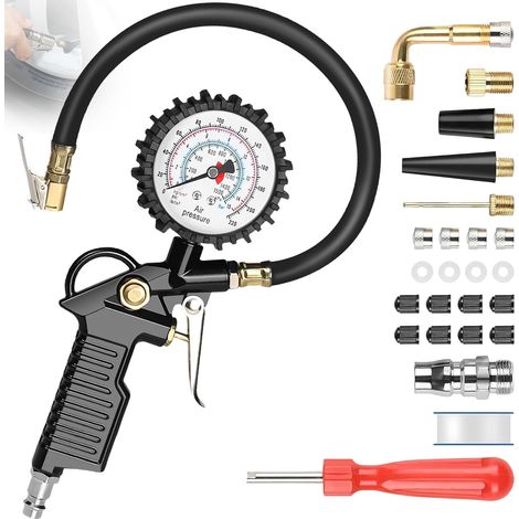 220 PSI Digital Tyre Pressure Gauge, High Accurate Tyre Pressure Gauge, Portable Inflator Inflator Tyre Inflator Accessories for Car, Motorcycle, Bike, Truck (1/5)