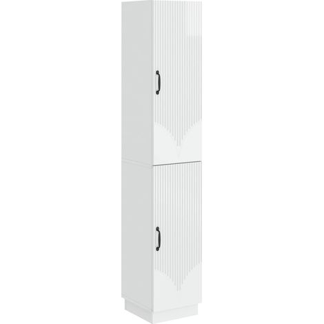 vidaXL Set di armadi 2 pcs Bianco Lucido Legno ingegnerizzato