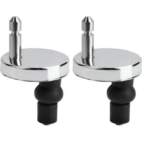 Lot de 2 fixations abattant WC Acier inoxydable et caoutchouc Résistance à la rouille Installation rapide et facile (1/5)