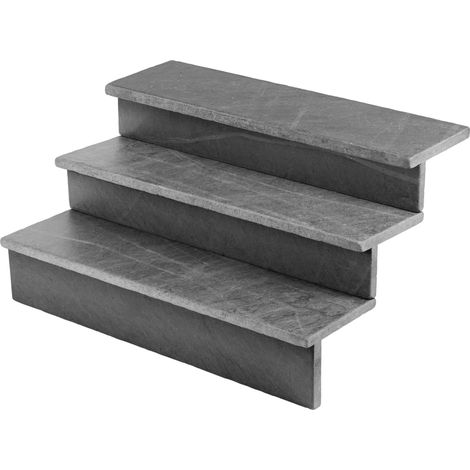 Dessus de marche Ardoise Noire Vieillie 100x30x3 cm Bord Droit (à l'unité) - RO'MA NATURE (1/5)