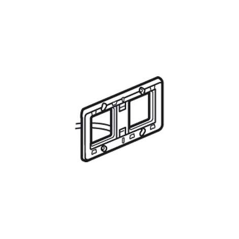Legrand 080258 Support lumineux batibox Mosaic 2P 4mod horizontal (1/2)