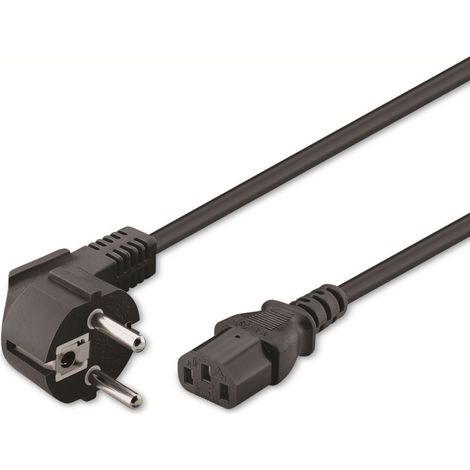 GOOBAY Kaltgerätekabel NK 101 S-250, 2,5 m, schwarz
