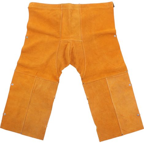 Tablier de soudure en cuir à jambes séparées réglable, protection ignifuge et résistante au feu (1/5)