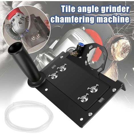 Meuleuse d'angle, outil de chanfrein de carrelage, fer, haute précision, rectifieuse à 45 °, support de chanfreinage avec buse et Tube d'eau-Crezuo