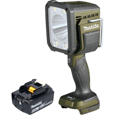 Makita DML 812 G1 Akku Handstrahler 18 V 1250 lm LED Olive Grün Outdoor Adventure Sonderedition + 1x Akku 6,0 Ah - ohne Ladegerät