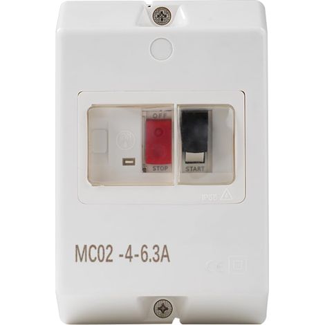 Disjoncteur Moteur 4-6.3A, Disjoncteur 380V Triphasé, MC02 Disjoncteur Exterieur Etanche, Interrupteur de Protection de Disjoncteur Moteur Triphasé pour La Protection des Circuits (1/5)