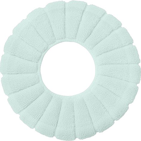 1 Protège-siège de toilette, rétractable et lavable, facile à installer, universel, pour salle de bain (1/5)