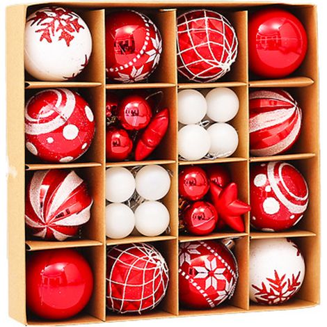 Bola Navideña - Adorno Para Árbol De Navidad - Decoración Festiva - Paquete De 12 Unidades (1/5)