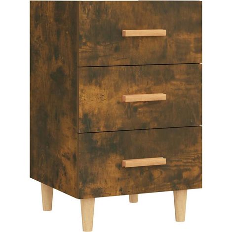 Maison Exclusive - Mesita de noche madera de ingeniería roble ahu (1/5)