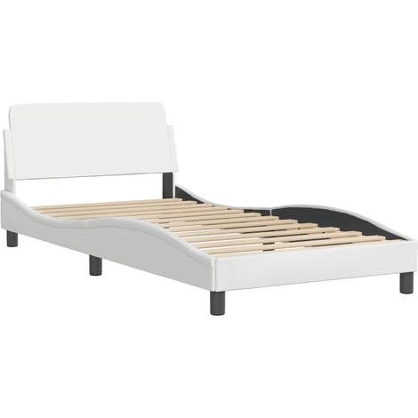vidaXL Giroletto Dover Bianco 100x190 cm in Similpelle (1/4)