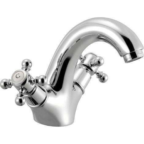 Mezclador de lavabo de un solo orificio con caño bajo en cromo Tiffany de PAINI