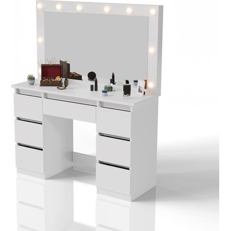 Tavolino da toilette con specchio Lilia