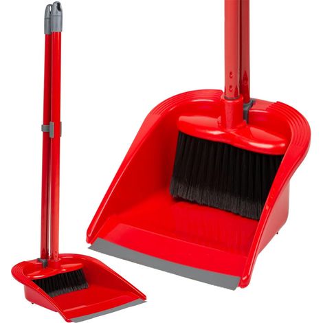 1 x Long Handled Sweeping Dustpan & Brush Set (1/4)