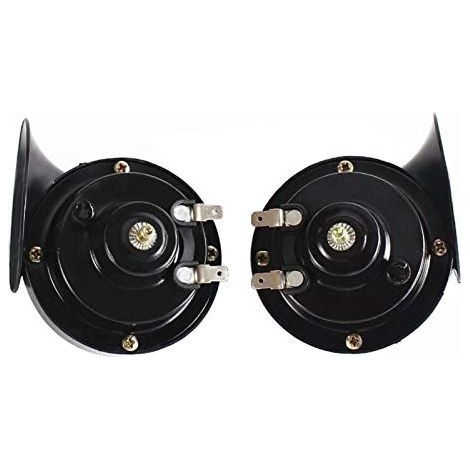 Klaxon Voiture Puissant 12v Universel, Klaxons Camion Super Bike Horn 300dB, Klaxon Train pour Voiture Étanche, Corne de Brume Trompette à Air pour Camion Auto Moto Bateau et Velo (Noir) (1/5)