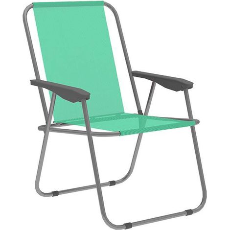 Marbueno Silla Plegable Color Verde Acero Playa y Piscina