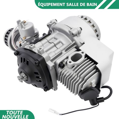 WAOBDLA Moteur à cylindre unique de refroidissement à l'air de moteur de mini moto 49CC pour les motocyclettes à deux temps 49CC (1/5)