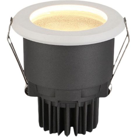 Spot Encastré LED IP44 Étanche 7W Φ75mm Trou Ouvert Plafonnier Plat Blanc Chaud 3000K