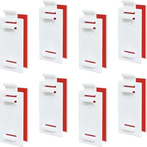 8 Pièces Supports de Stores Support Tringle Rideaux sans Percage,5.3 3.1cm Fixation Store sans Percage avec 8 Panneaux Arrière Autocollants pour Stores Salon Chambre et Cuisine (1/5)