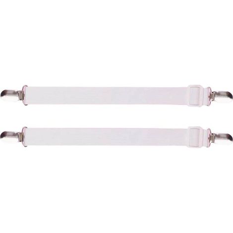 4-Piece Fitted Sheet Straps, 50-200CM Adjustable Sheet Straps for Bed Sheets, Fasteners for Sheets, Mattresses, Ironing Boards or Sofas, White