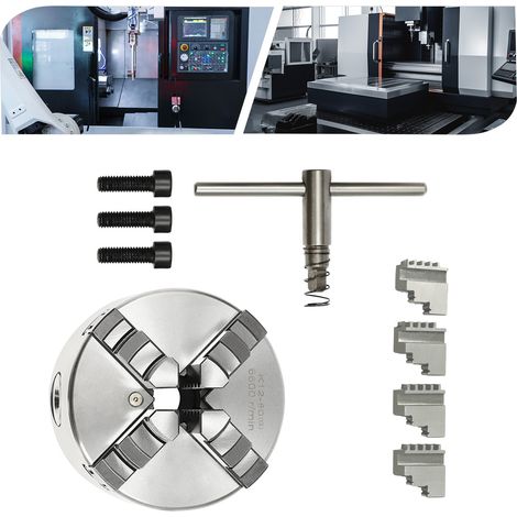 Präzisions 4 Backenfutter Ø80mm Vierbackenfutter Drehbankfutter NEU