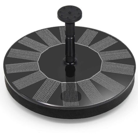 Pompe à fontaine solaire, pompe à fontaine flottante autoportante de 1,4 W pour bain d'oiseaux d'extérieur, adaptée aux jardins et aux terrasses, kit de pompe à panneau solaire. (1/4)