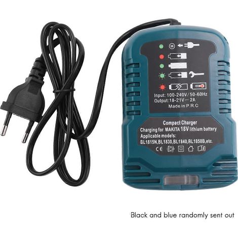Chargeur de remplacement pour mini-chargeur Makita 18V DC18RC. Chargeur de remplacement pour batteries lithium Makita BL1860 et BL145. (1/5)