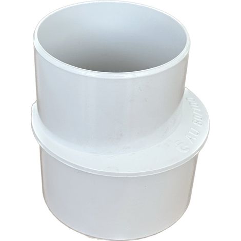 Aumento ø80x100 (bicchiere sul ø minore) per pluviali : Colore - Bianco