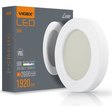 Lampada da parete e soffitto per esterni 32 cm LED 24W bianco IP65 LENA Videx (1/5)