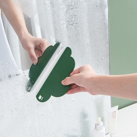 Silikon-PP-Wasserabzieher mit Abziehlippe zur effektiven Nebelentfernung, hängender Mini-Wasserabzieher für Bad und Küche, Weiß (1/5)