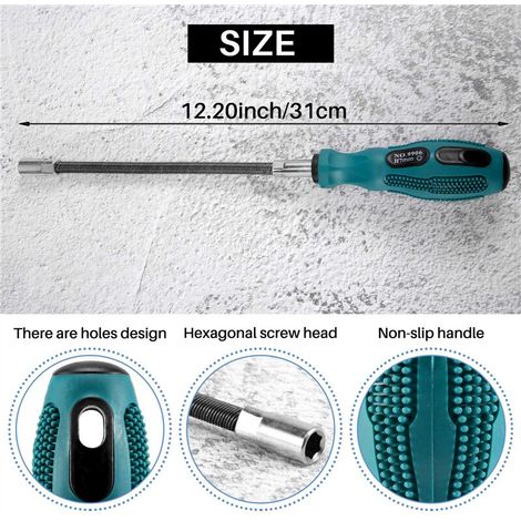 Douille Flexible 7mm À Clé À Main Hexagonale Pour Tournevis Manuel (1/4)