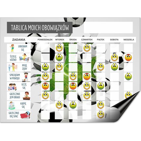 Agenda de motivation pour enfants. Aimant de réfrigérateur, tableau de tâches et émoticônes. (1/5)