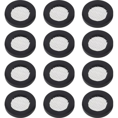 [NIEMALS VERWENDET] 20 Stück O-Ring-Dichtung, Duschkopf-Netzfilter, Edelstahldichtung, Gummischeibe mit für 1/2 Zoll Duschköpfe (1/4)