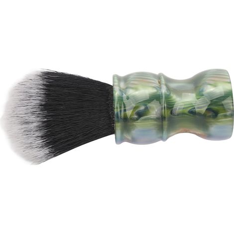 Pinceau de rasage à manche en résine pour homme, outil de rasage pour barbe et barbier, crème à raser douce, brosse moussante (1/5)