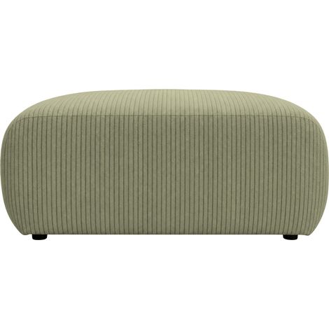 PORTOFINO - Pouf en petit velours côtelé Vert 105x57x40 (1/5)