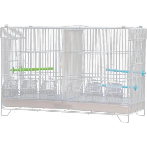 Jaula para pájaros, diseño espacioso, separador extraíble, color blanco. (1/2)