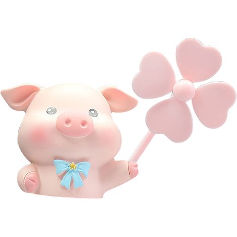 Diffuseur parfum voiture, clip de décoration amusant pour aération, forme de cochon mignon, accessoire intérieur auto, sans huile essentielle. (1/5)