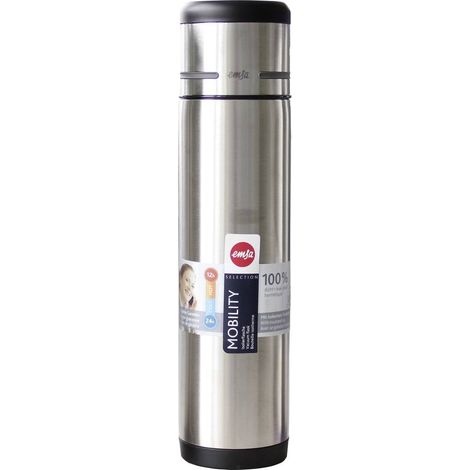 Emsa - mobility bottiglia termica 1.0l nero - 509239 - 4009049320441