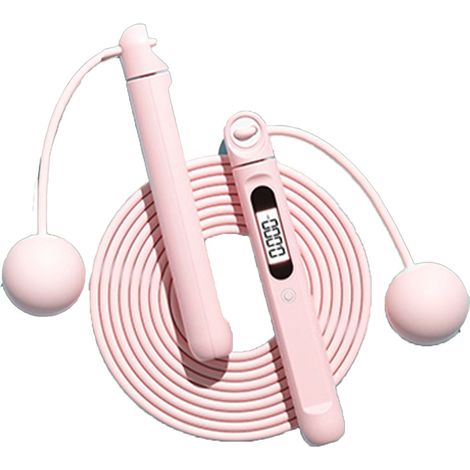 Corde à Sauter - Sans Câble - Réglable en Longueur - Affichage HD - Poignées Ergonomiques avec Roulements à Billes - Pour Adultes et Enfants - 1 Pièce