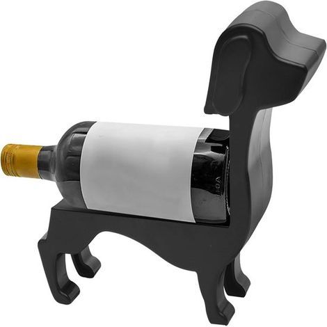 Porte-bouteilles - Casier à vin - Porte-bouteilles - Décoratif - Accessoires pour le vin - Support à vin - Motif teckel - Stabilité - Polyvalence - Entretien facile (1/5)