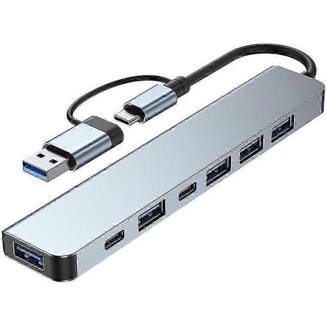 Hub USB 3.0 multiport, répartiteur USB multiple, 4 ports USB-C 3.0 et 2.0 pour PC et ordinateur portable. (1/5)